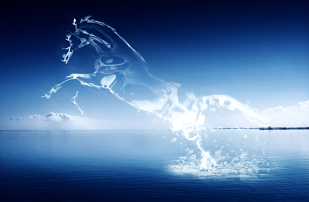 水中腾出的水马（图ZNDg5MzE5MDg=） - 其他UI - 站酷设计师白鸽王杰原创素材 - 站酷ZCOOL