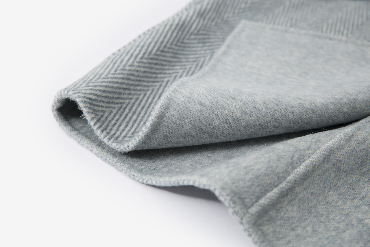 天使蓝大衣呢子大衣女