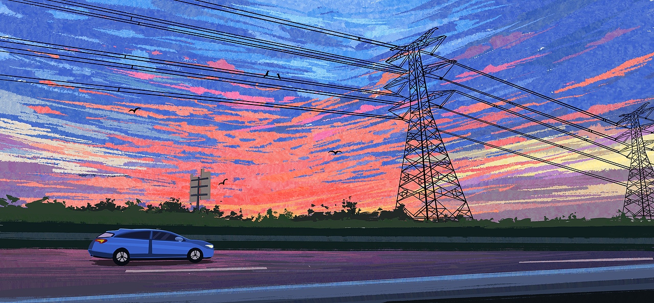 七月的画 iPad风景速写（图ZMzQ3MTY3MzQ0） - 创作习作 - 站酷设计师插画师青沐原创素材 - 站酷ZCOOL