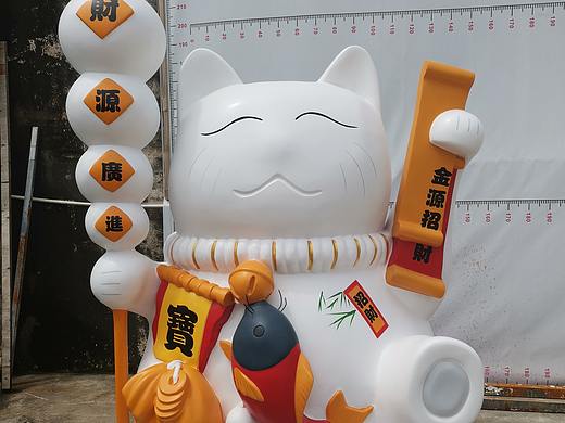 珠宝店门口迎宾IP吉祥物定制玻璃钢招财猫卡通造型雕塑