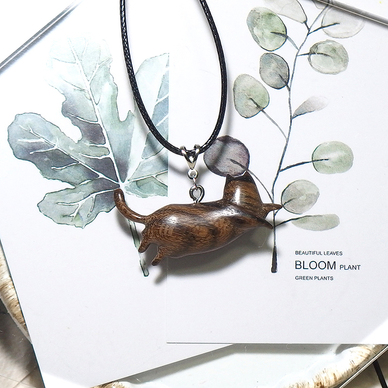 AT才有喵-原创手工檀木猫吊坠项链（图ZMjQ1NzQxNDMy） - 首饰设计 - 站酷设计师AT才有喵原创素材 - 站酷ZCOOL