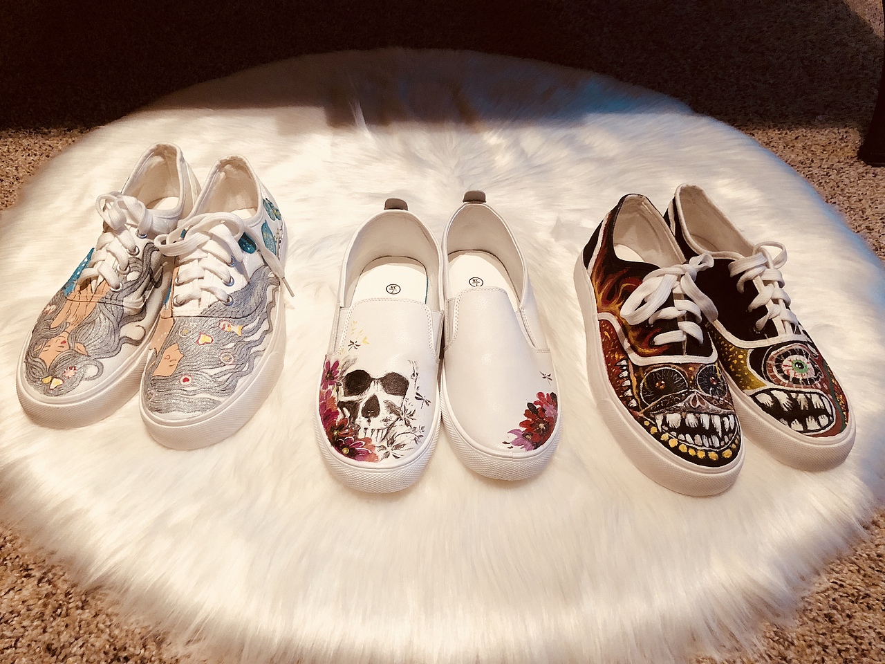 最近一个月画的手绘鞋