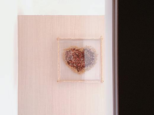 手工DIY-干花心形相框装饰品