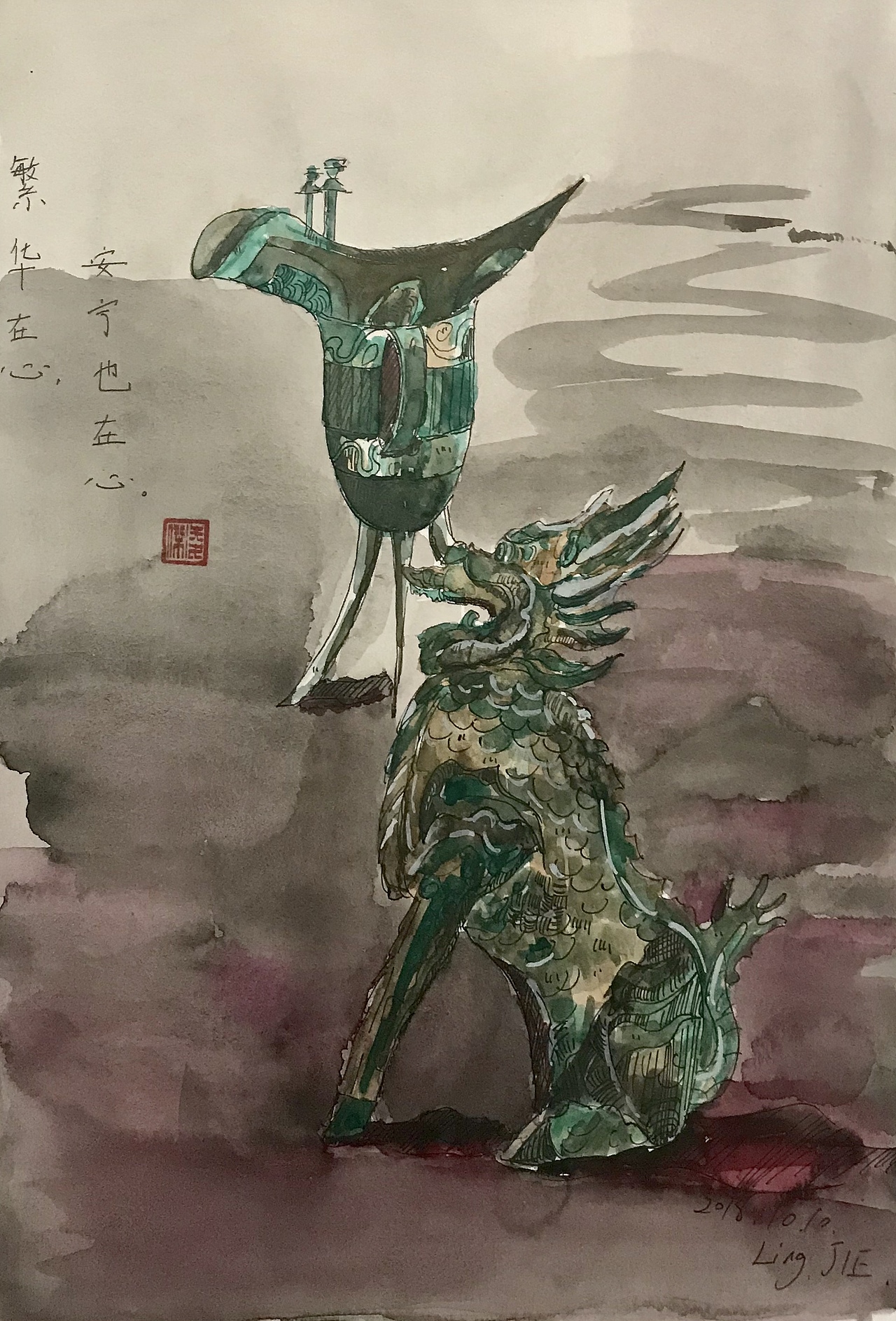 钢笔淡彩（图ZMTMxNjA0NDA0） - 绘画 - 站酷设计师昨日西风依旧原创素材 - 站酷ZCOOL