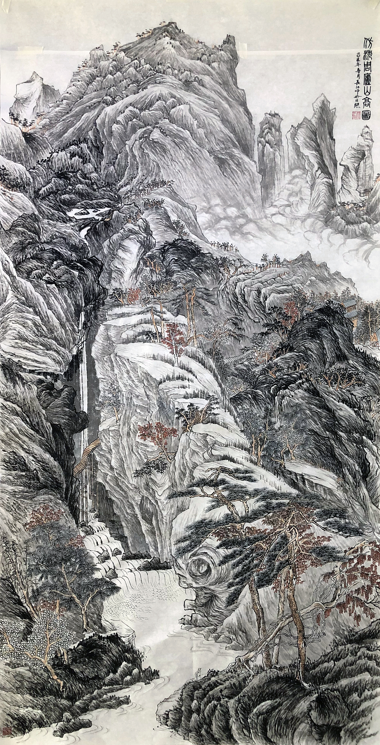 庐山高_长江山水画-站酷zcool