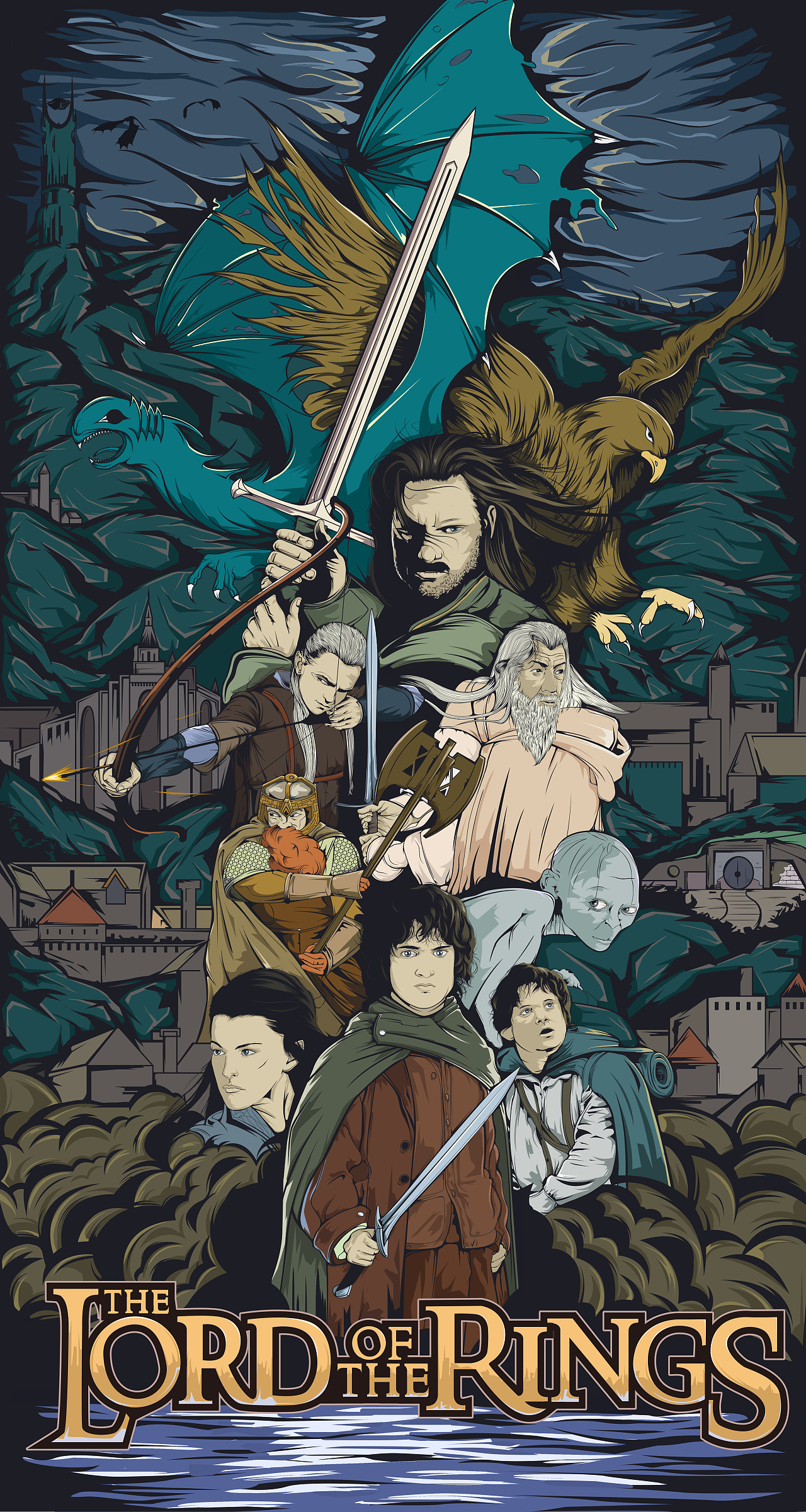 《指环王》The Lord of the Rings（图ZMTE4NTU4MzY0） - 商业插画 - 站酷设计师凯文文阿原创素材 - 站酷ZCOOL