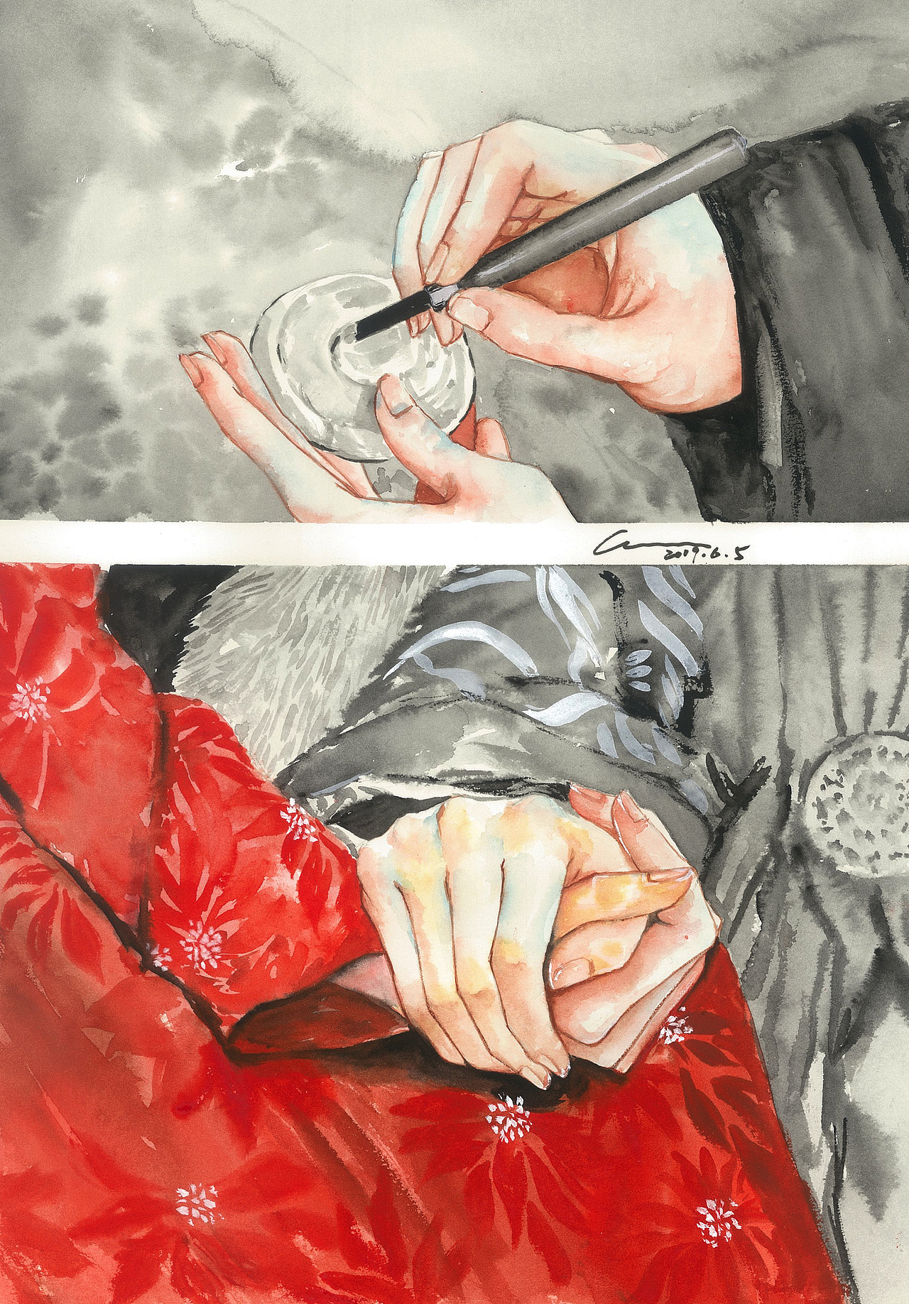 听雪楼水彩插画画集