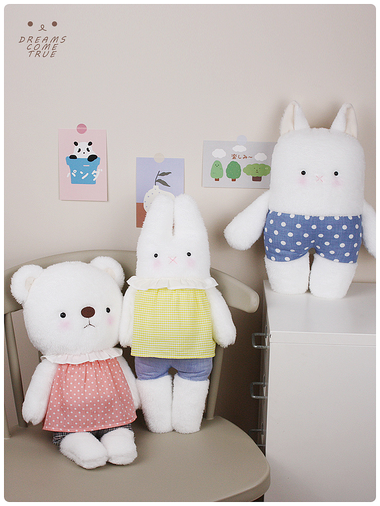 苏小妙原创自制毛绒玩偶--朵朵/妖妖/珍珍