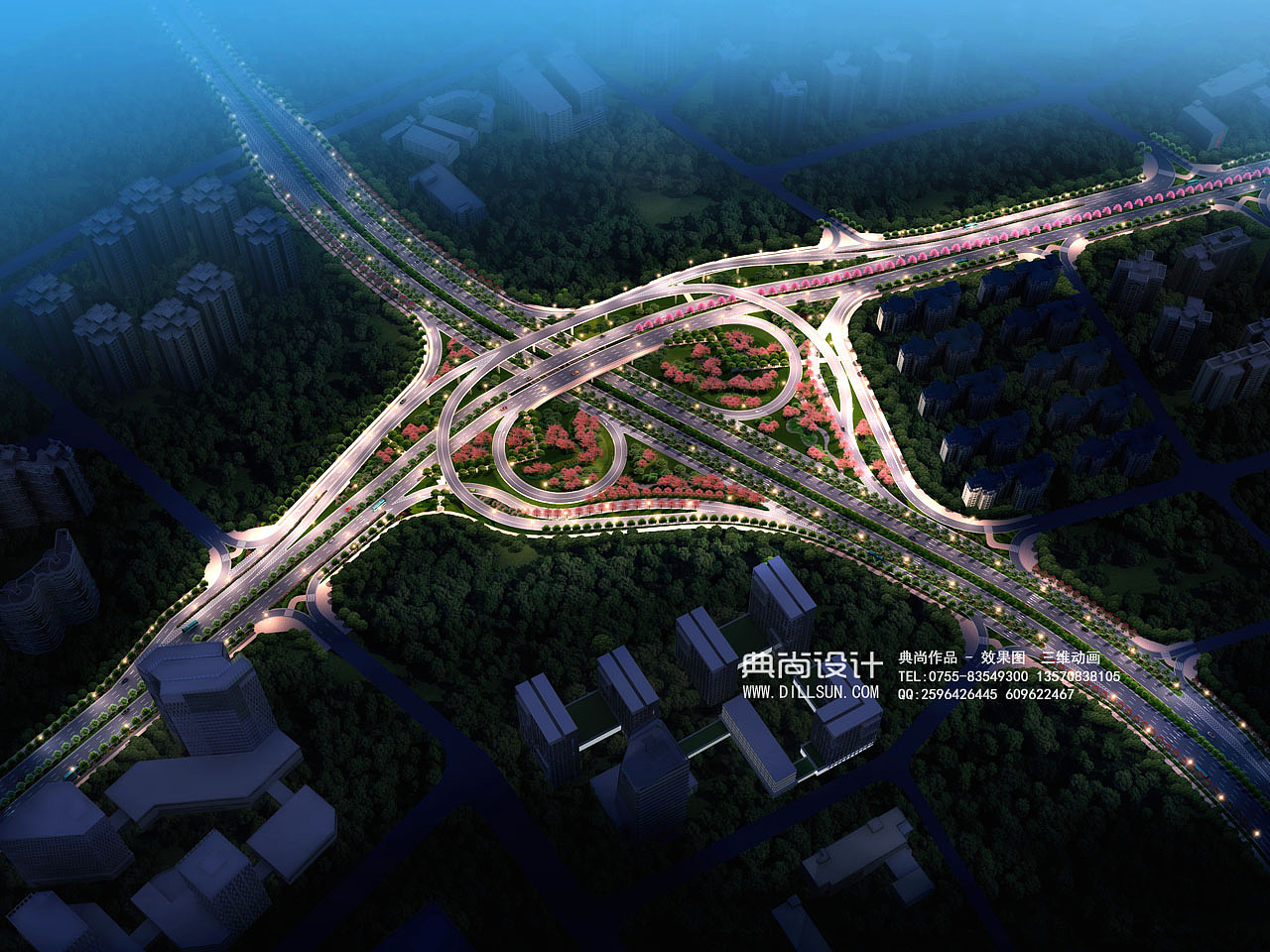 立交效果图1立交++-2 互通立交设计