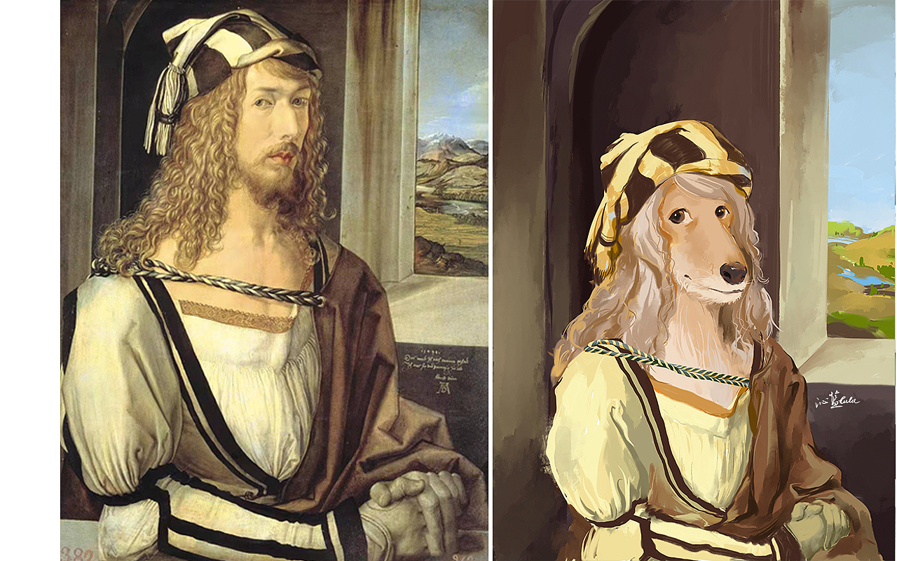 名画系列与动物们3（图ZMzMyOTI5MTEy） - 商业插画 - 站酷设计师沁蓝LULU原创素材 - 站酷ZCOOL