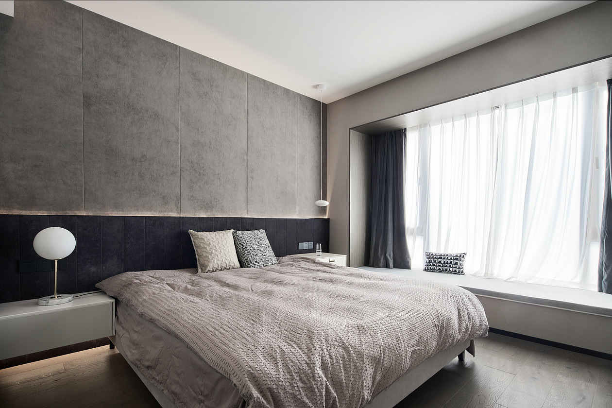 现代黑白灰风格效果图