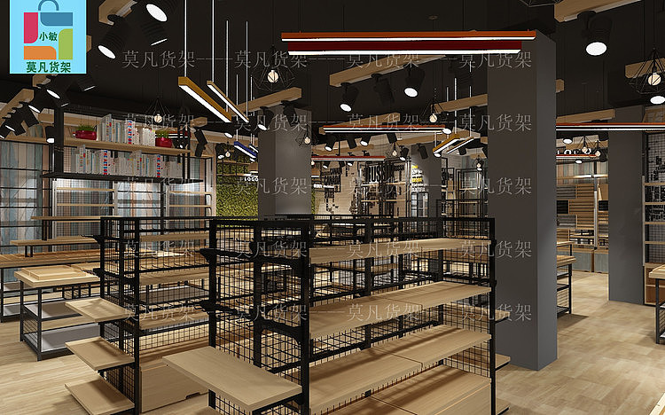 莫凡货架厂家供应黑龙江升级版精品百货店中岛柜陈列架