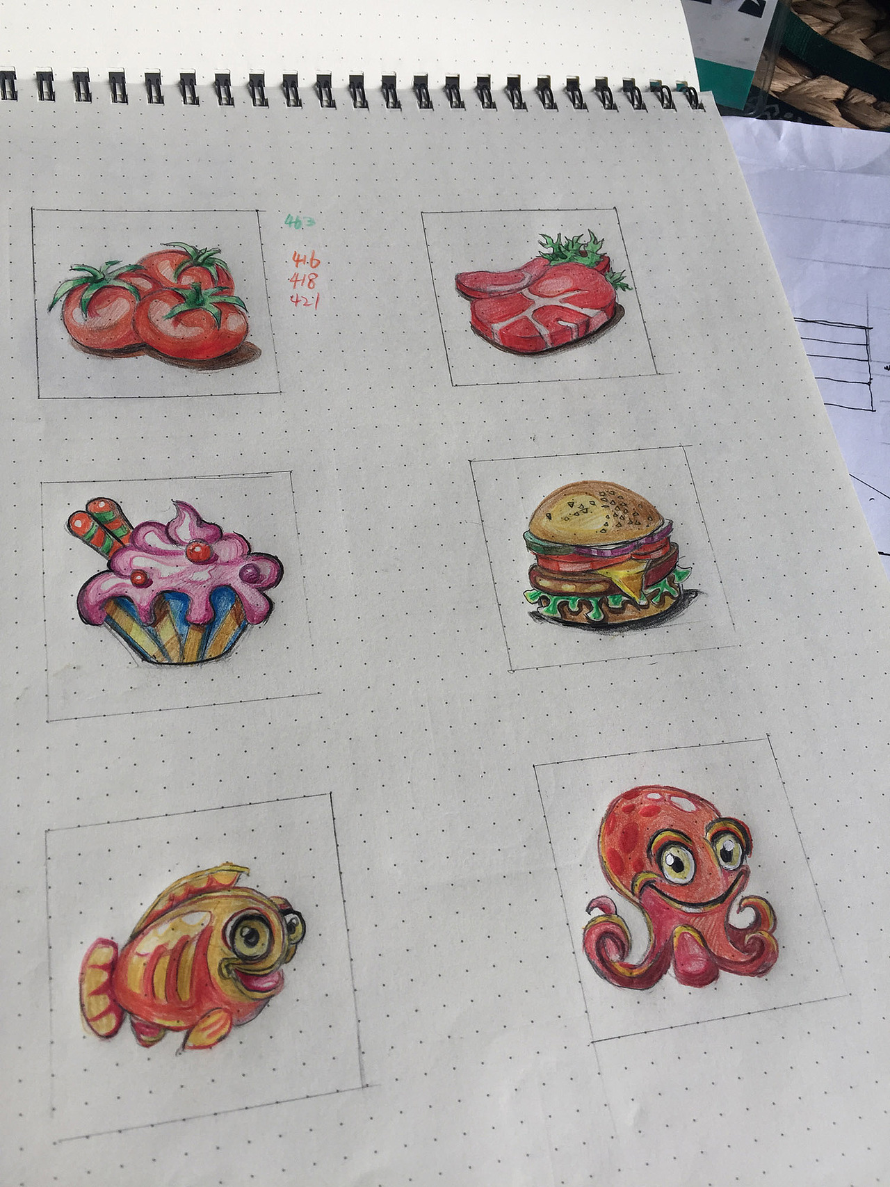 手绘插画作品—UI图标创意设计、logo、字体