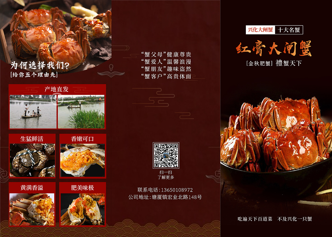 大闸蟹-三折页设计（图ZMjM3MTU3NzEy） - 宣传物料 - 站酷设计师苗子设计原创素材 - 站酷ZCOOL