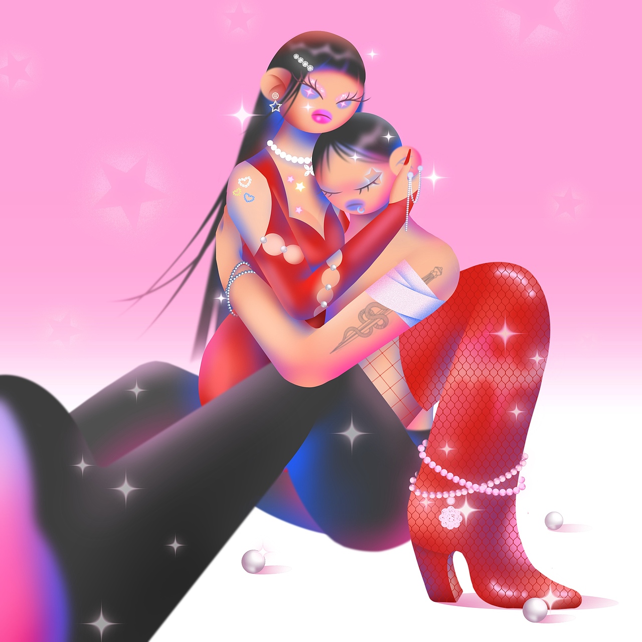 美丽的大姐姐（图ZMzc2NTYwODg0） - 新锐潮流插画 - 站酷设计师荒野魔女原创素材 - 站酷ZCOOL