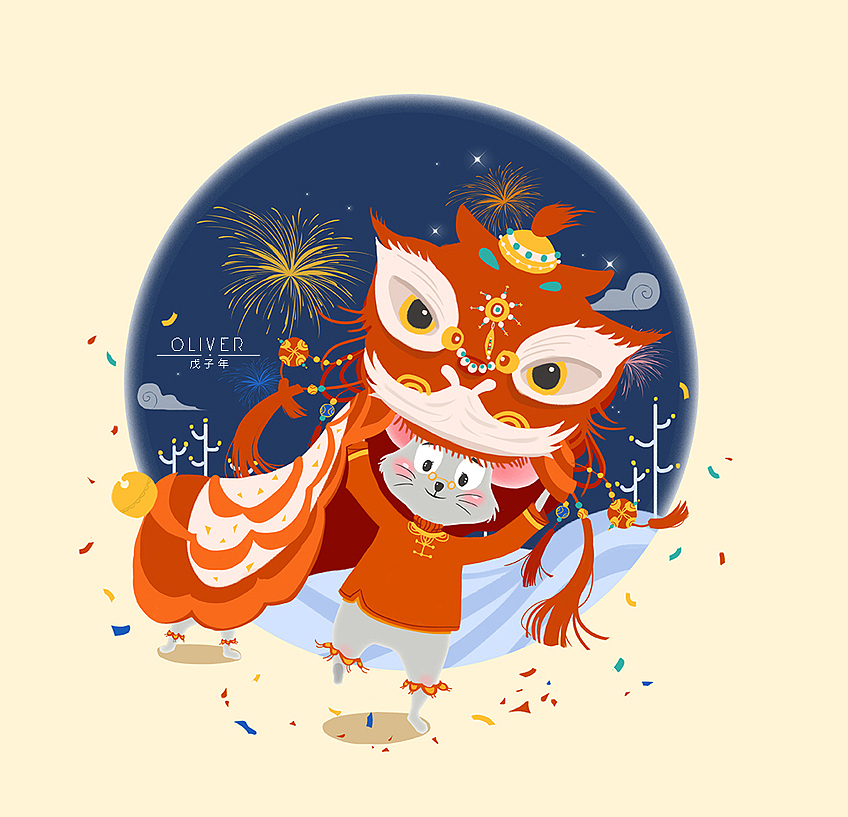鼠年插画（图ZMTg2MzA1NzUy） - 商业插画 - 站酷设计师早苏oliver原创素材 - 站酷ZCOOL