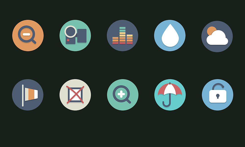 扁平化app图简约风格图标