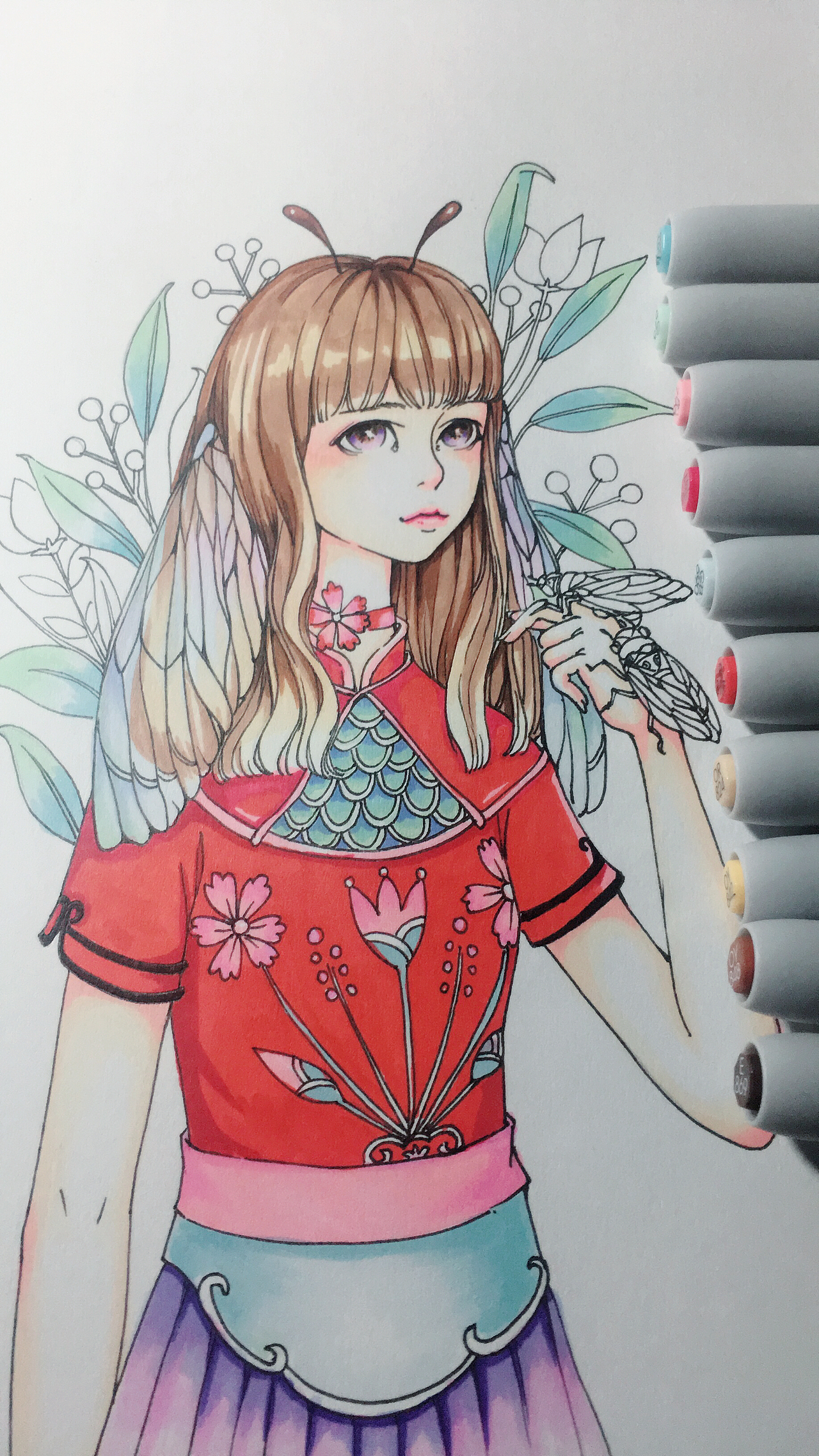 蝉女（图ZMTI3MjM1MjI4） - 创作习作 - 站酷设计师口口韩原创素材 - 站酷ZCOOL