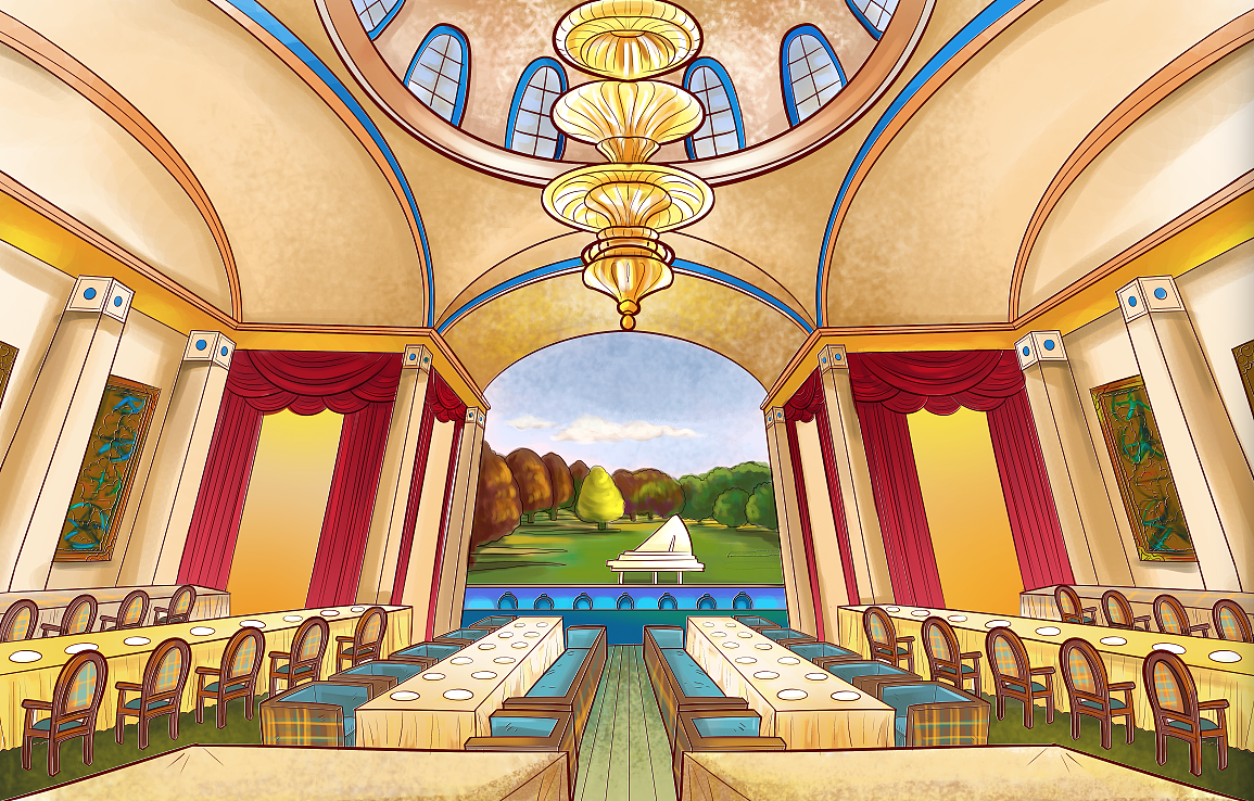 北京展览馆《纪念中苏建交五十周年》---小莫餐厅内景