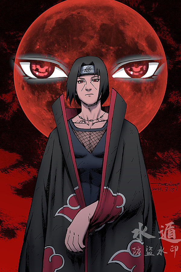 【ThorinArt】宇智波鼬 Uchiha Itachi。2021.07.15。（图ZMjYzMjAzMjI4） - 创作习作 - 站酷设计师ThorinArt原创素材 - 站酷ZCOOL