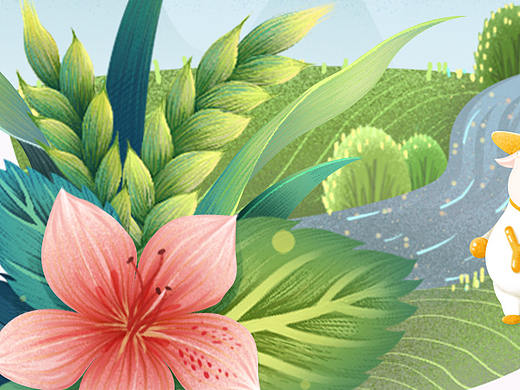 二十四节气-小满（个人主页-ZNTQ1MjQ0MTY=） - 商业插画 - 站酷设计师_Sisi思思原创素材 - 站酷ZCOOL