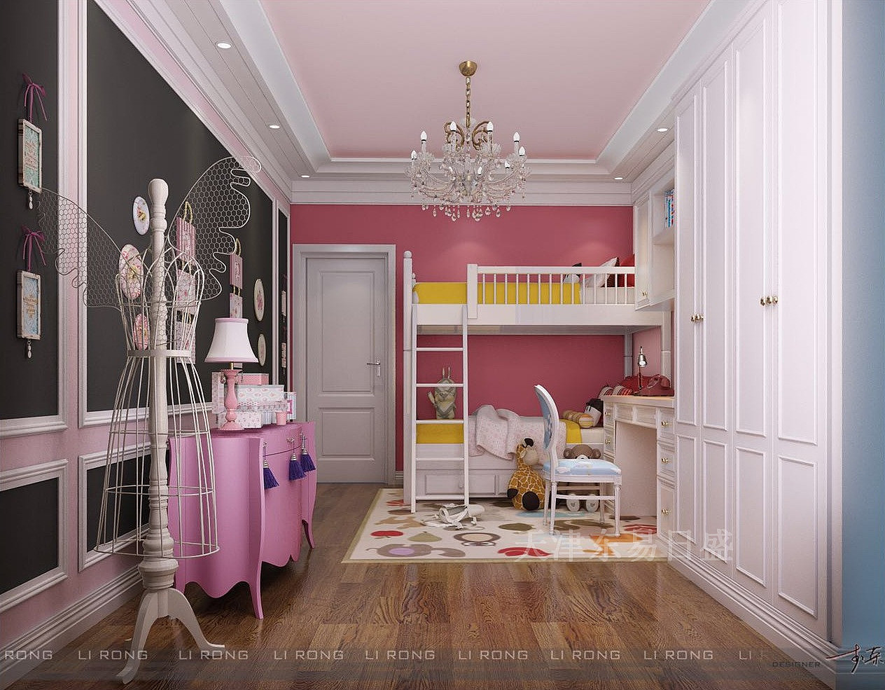 148平米现代美式风格三室装修，高贵大气，自在随意