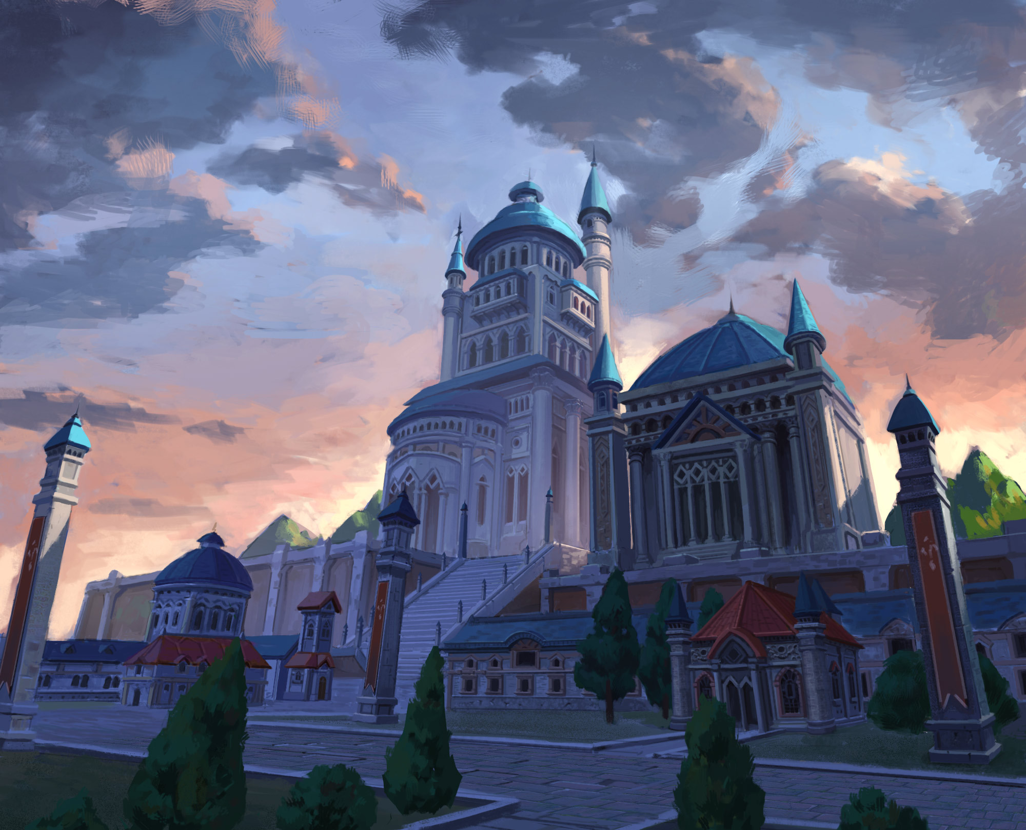 主城仰视|插画|游戏原画|风雪连城 - 原创作品 - 站酷 (zcool)