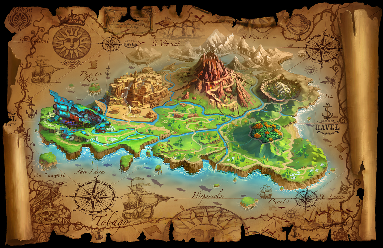 地图|插画|游戏原画|郏永光军 - 原创作品 - 站酷 (zcool)