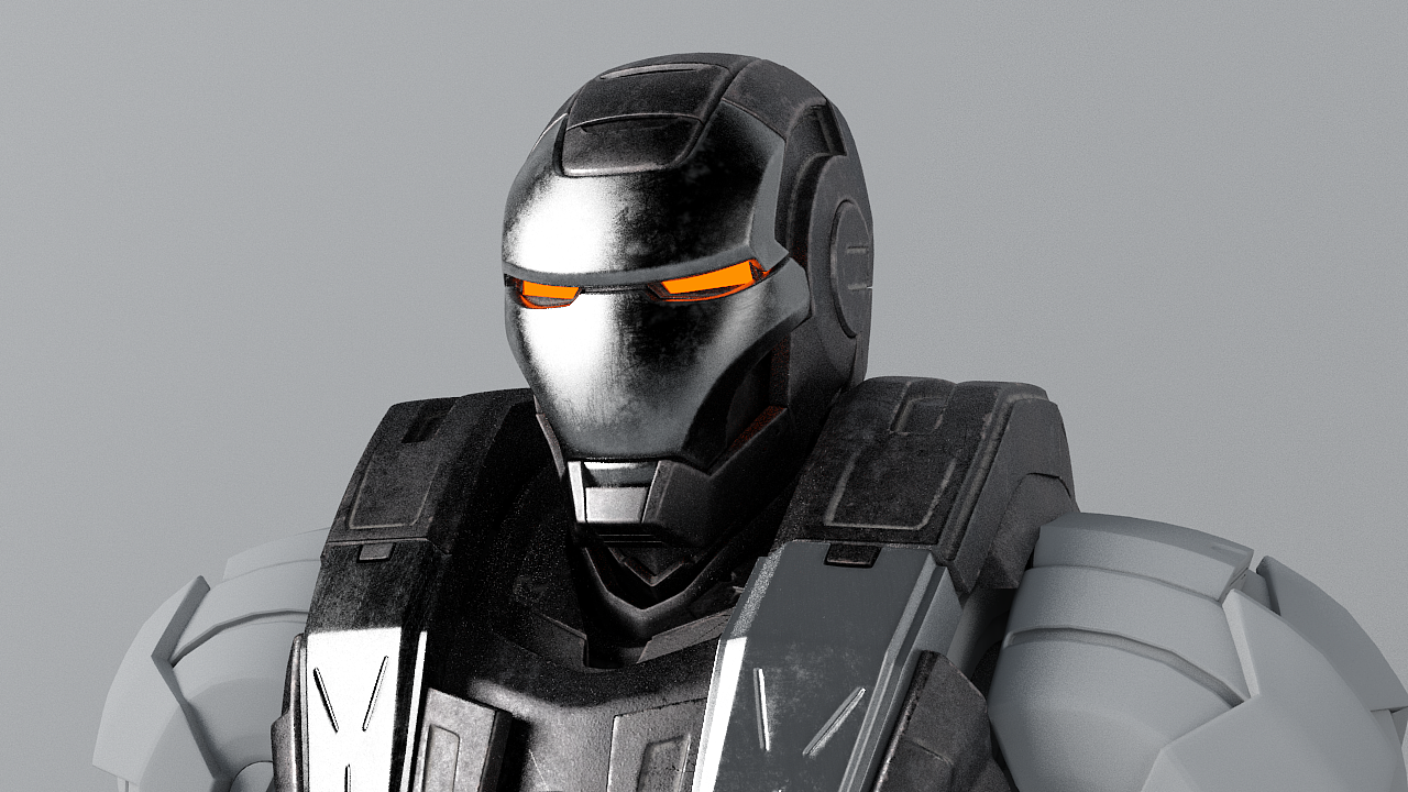 钢铁侠-战争机器 三维建模和材质灯光，后期合成