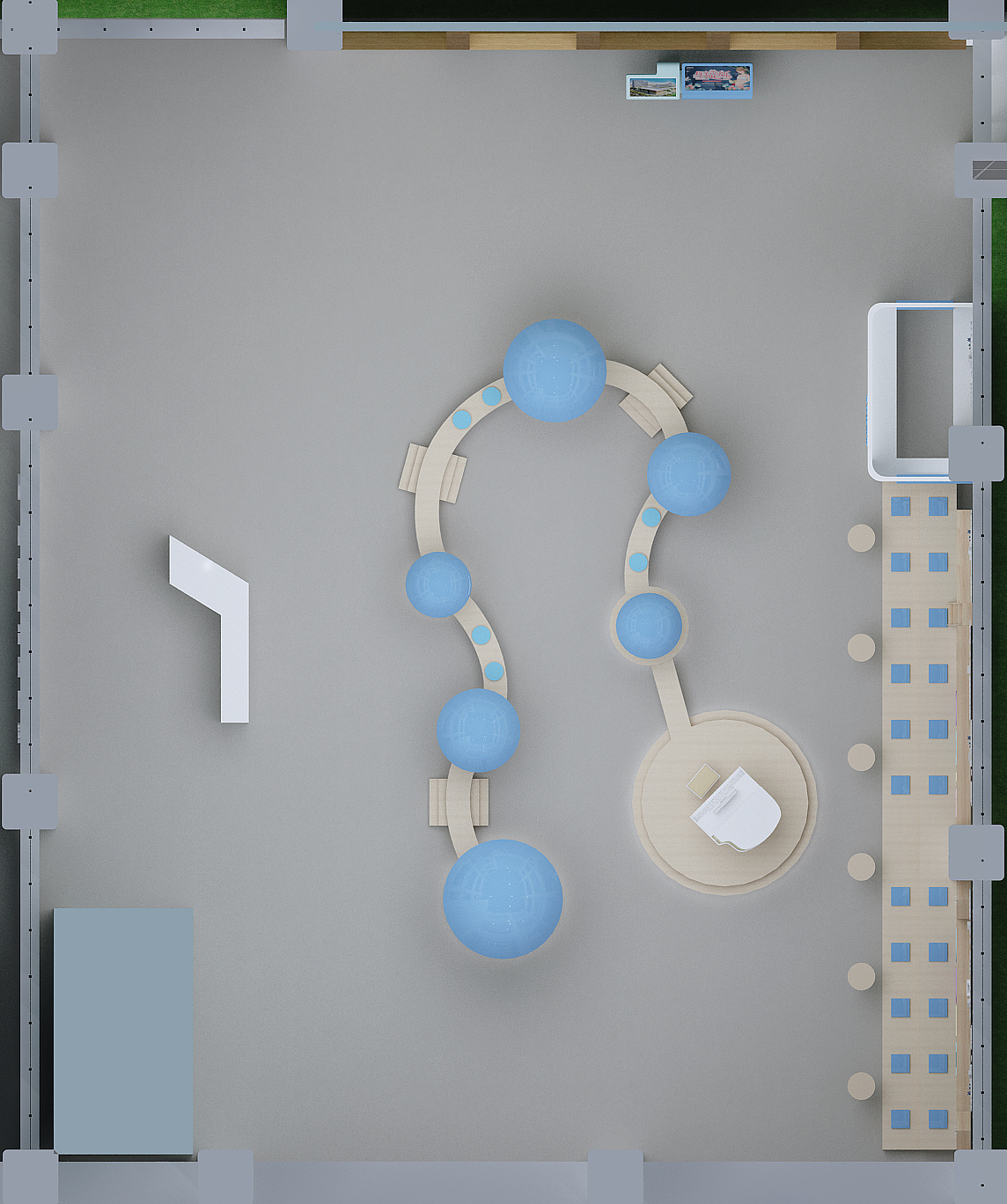 医院大厅 读书角 儿童区 大厅美陈(飞机稿)