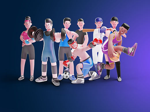 体育项目3D图标分享