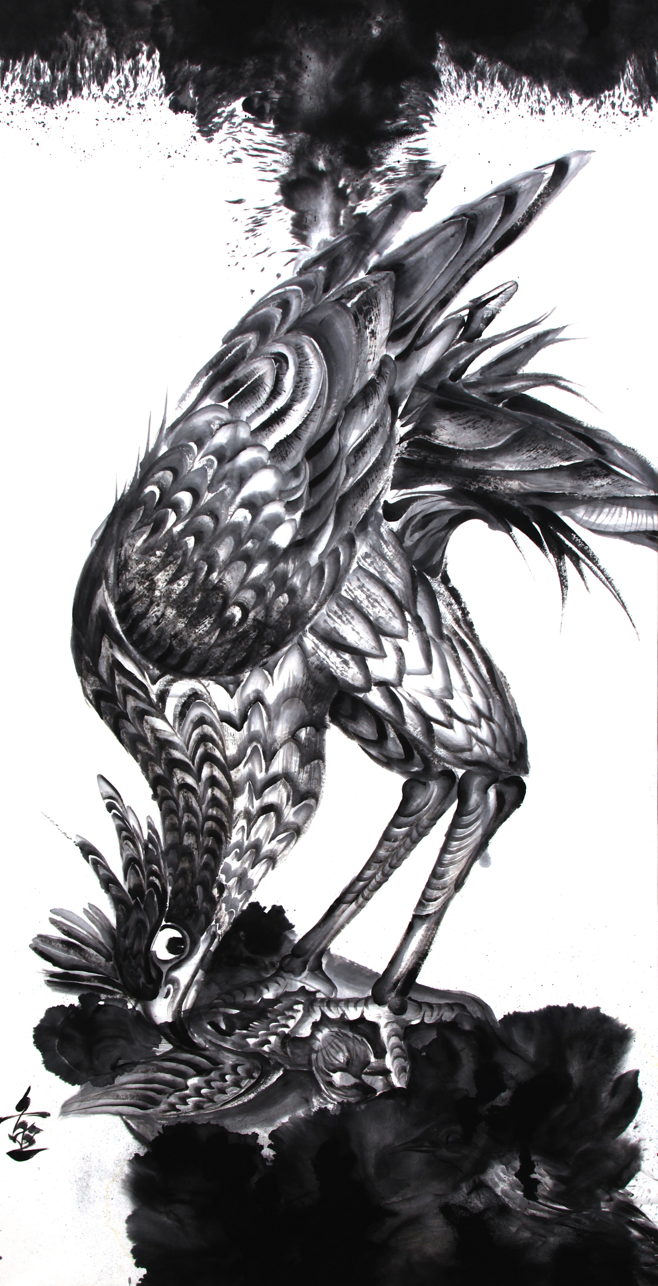 水墨作品（图ZOTk1ODAxMzI=） - 绘画 - 站酷设计师朱敬一原创素材 - 站酷ZCOOL