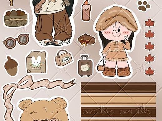 原创手账贴纸