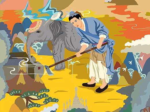 二十四孝插画设计