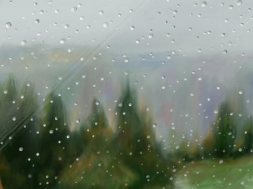 手绘一幅下雨的窗（个人主页-ZNDExODQ3NzI=） - 概念设定 - 站酷设计师saya酱果冻原创素材 - 站酷ZCOOL