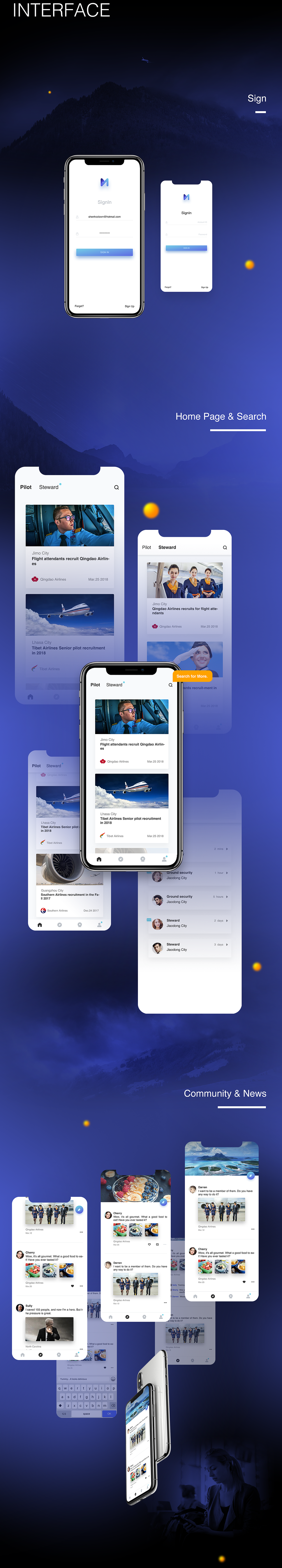 航空领域招聘APP Mate（图ZMTExMjA0MDMy） - APP界面 - 站酷设计师讲究工夫原创素材 - 站酷ZCOOL