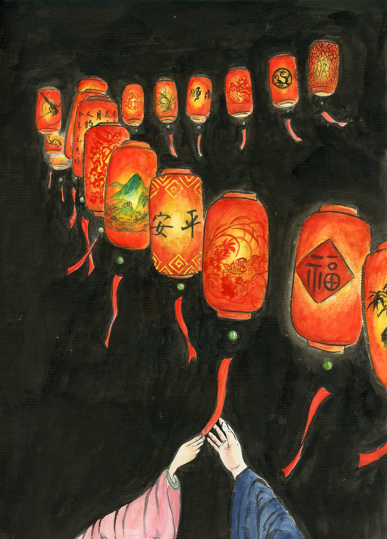 12个中国传统节日系列七夕中秋重阳元宵腊八春节