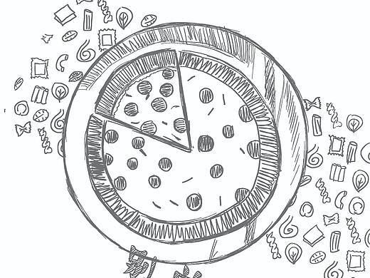 公益海报-节约粮食草图