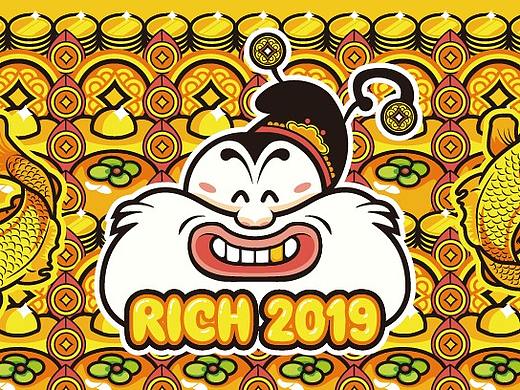 RICH 2019 - 桂花花瓶出版社（個(gè)人主頁(yè)-ZMzExMjQ0NTY=） - 商業(yè)插畫(huà) - 站酷設(shè)計(jì)師Yami02024原創(chuàng)素材 - 站酷ZCOOL