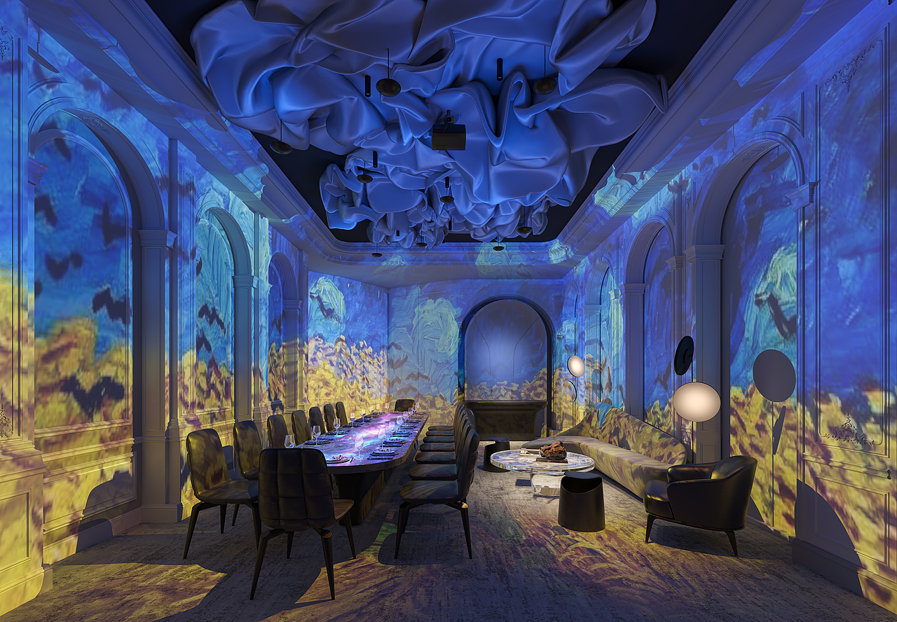 沉浸式餐厅表现（图ZMjkwNzQ2OTY4） - 酒店餐饮设计 - 站酷设计师广州大敏视觉表现原创素材 - 站酷ZCOOL