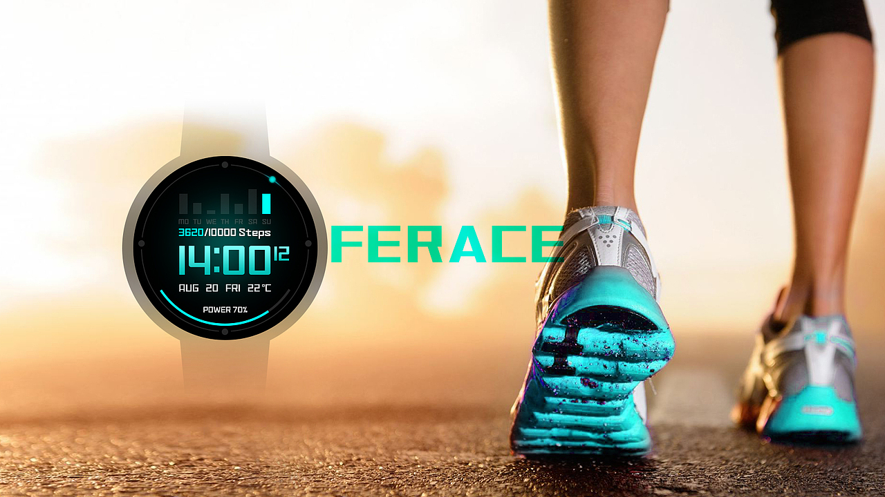 FERACE智能手表表盘设计（图ZMTU1NDIzMTg4） - 主题/皮肤 - 站酷设计师feng3588979原创素材 - 站酷ZCOOL