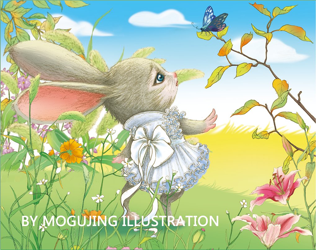 一只穿蓬蓬裙的萌兔子|插画|商业插画|魔姑姑 - 原创作品 - 站酷