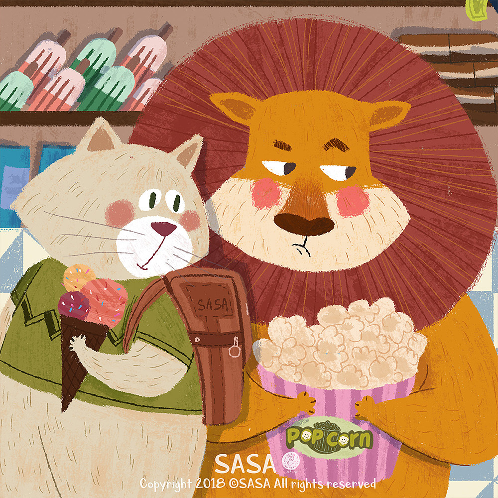 电影院（图ZMTQxMTcyMjQ0） - 儿童插画 - 站酷设计师sasa五小桃原创素材 - 站酷ZCOOL