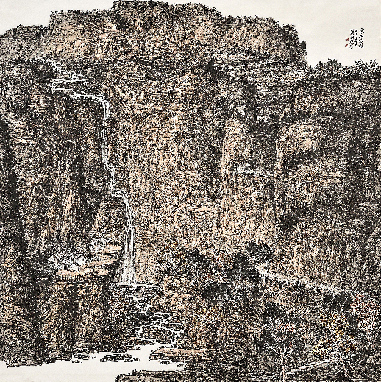 梁绪元山水画欣赏 国展作品