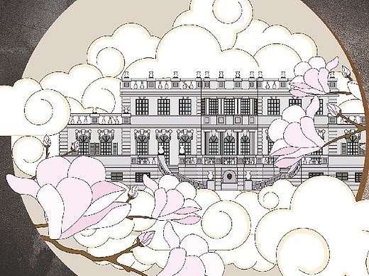 上海工艺美术博物馆明信片插画设计