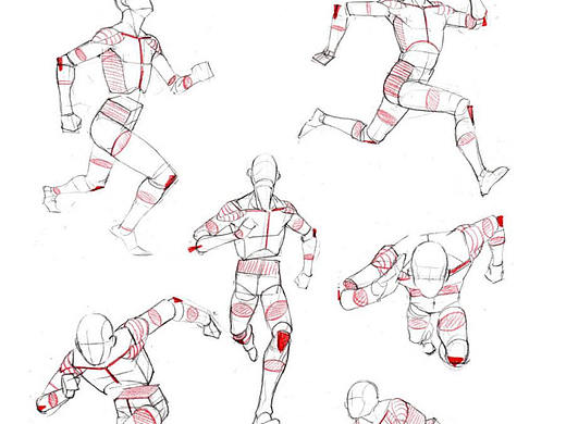 「教程」人体绘画进阶 part 03 常规运动姿态