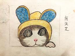 手绘-猫-喵~