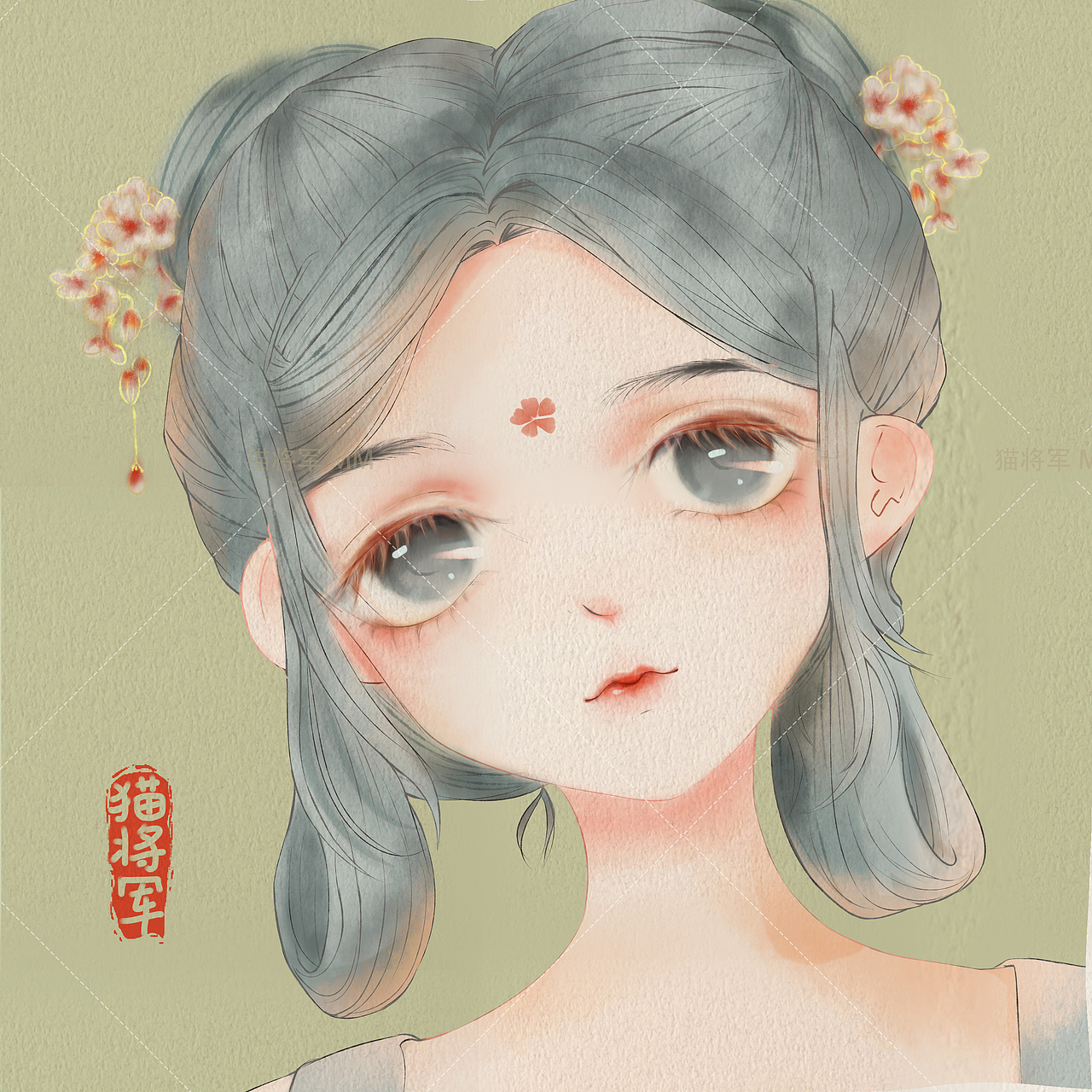 大头大头,下雨不愁|插画|创作习作|艺名猫将军 - 原创作品 - 站酷