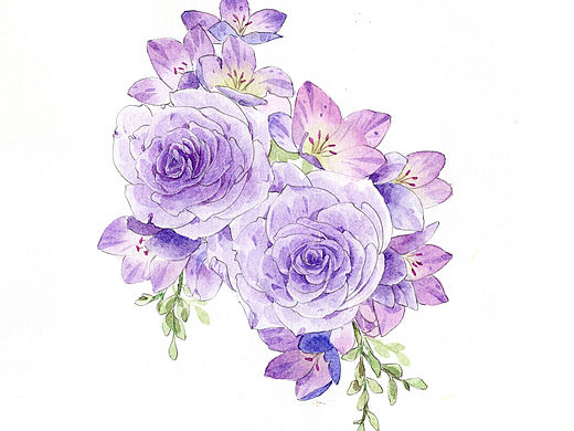 水彩花卉