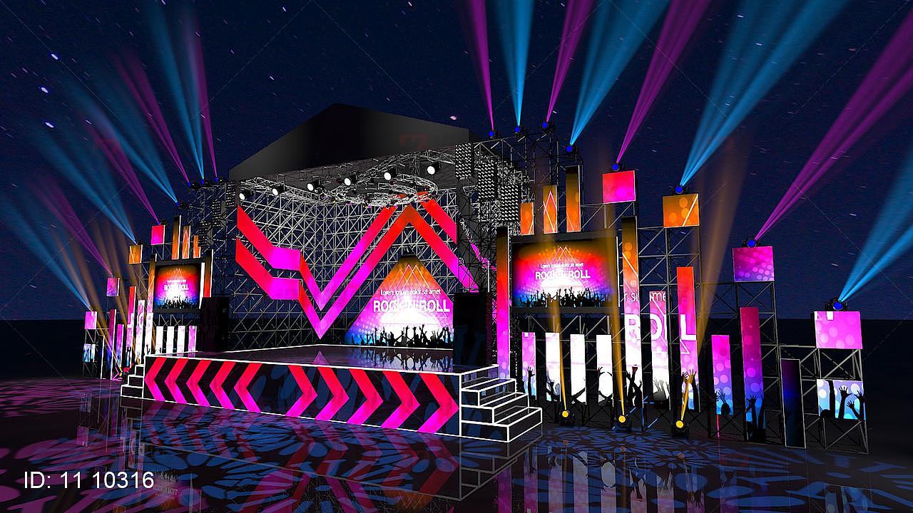 炫酷灯光周年庆舞台